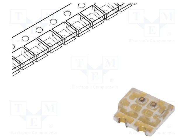 LED; SMD; 0606; yellow/yellow green; 1.6x1.6x0.7mm; 140°; 20mA