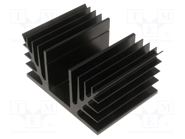 Heatsink: extruded; U; universal; black; L: 75mm; W: 160mm; H: 40mm