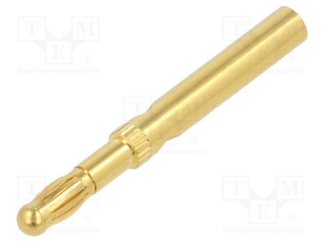 Plug; 4mm banana; 19A,32A; gold-plated