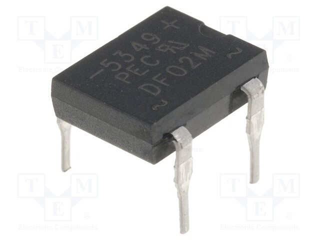 Single-phase bridge rectifier; Urmax: 200V; If: 1A; Ifsm: 50A; DFM