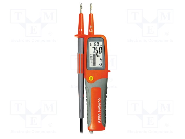 Tester: electrical; VAC: 750V; VDC: 750V; R range: 0÷2000Ω