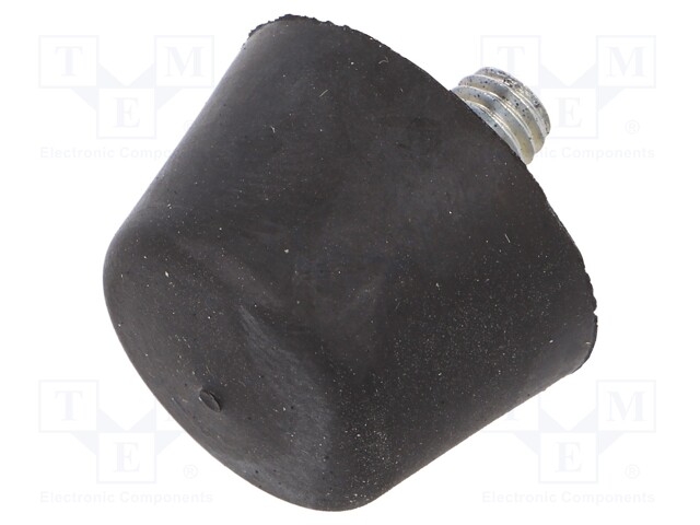 Vibroisolation foot; Ø: 25mm; Shore hardness: 40±5; 261N; 61N/mm