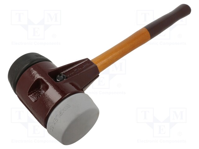 Hammer; 490mm; W: 175mm; 2.82kg; 80mm; round; wood; SIMPLEX