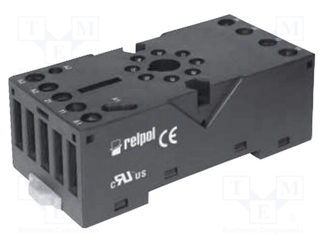 Socket; PIN: 8; 10A; 250VAC; Mounting: DIN,on panel; Series: R15