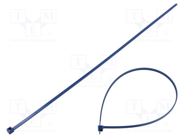 Cable tie; with metal; L: 390mm; W: 4.6mm; polyamide; 225N; blue