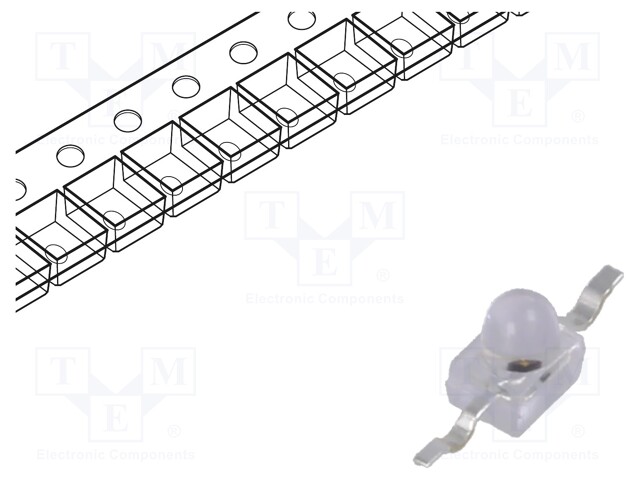 IR transmitter; 1.9mm; transparent; 25°; λp max: 940nm; SMD; 65mA