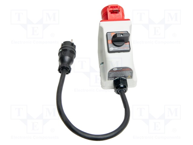 Adapter for three phase sockets; 16A; EU plug; 265V; IP40