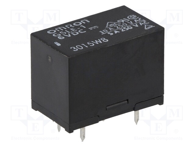 Relay: electromagnetic; SPDT; Ucoil: 6VDC; 10A/240VAC; 8A/30VDC