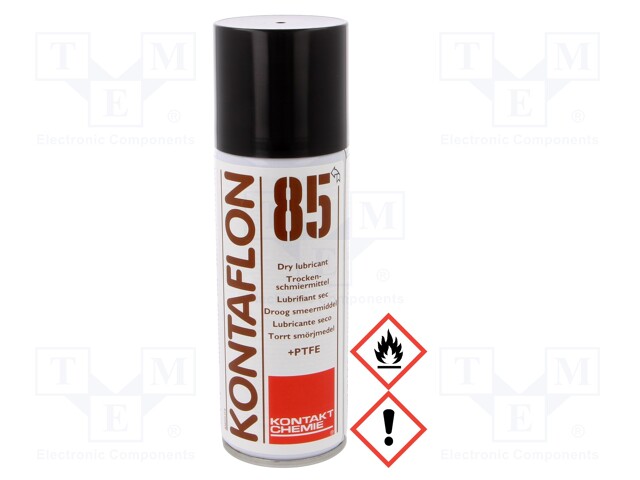 Grease; white; spray; Ingredients: PTFE; can; KONTAFLON85; 200ml