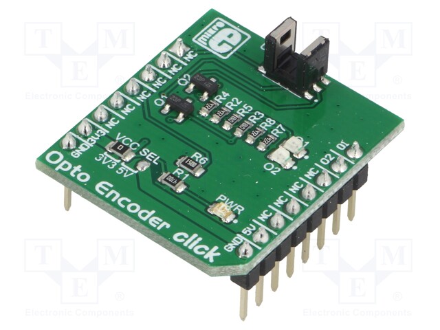 Click board; opto encoder; I2C; TCUT1600X01; mikroBUS connector