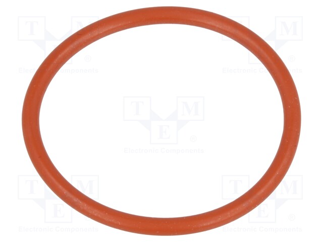 O-ring gasket; VMQ; D: 2mm; Øint: 26mm; PG21; red; -60÷250°C