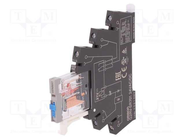 Relay: interface; SPDT; Ucoil: 24VDC; Ucoil: 24VAC; 6A; 6A/250VAC