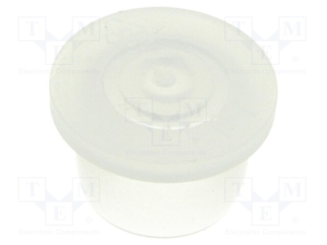 Plugs; Body: semi-transparent; Out.diam: 26.5mm; H: 9mm; Mat: LDPE