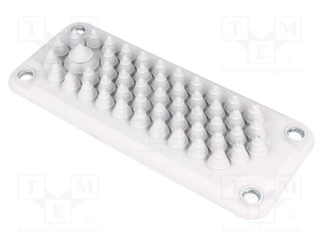 Multigate grommet; light grey; Holes no: 51; -40÷100°C; UL94V-0