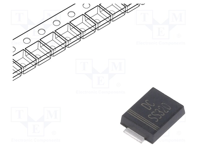 Diode: Schottky rectifying; SMD; 200V; 3A; SMB flat