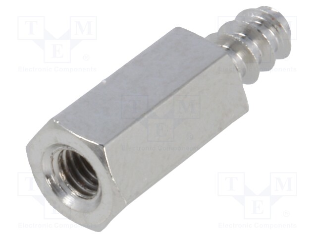 Screwed spacer sleeve; Int.thread: M3; 10mm; Ext.thread: ST3,3