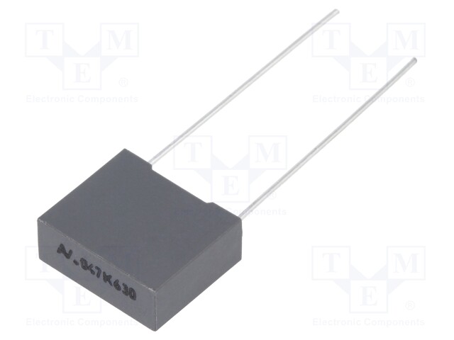 Capacitor: polyester; 47nF; 220VAC; 630VDC; Pitch: 10mm; ±10%