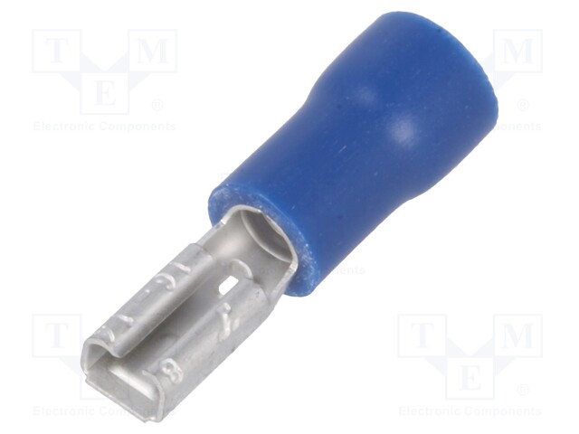 Terminal: flat; 2.8mm; 0.8mm; female; 1.5÷2.5mm2; crimped; blue