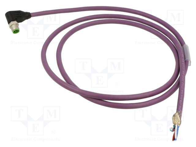 Male; -25÷85°C; IP67; 4A; 1.5m; Series: 7000; PIN: 5; plug; Thread: M12