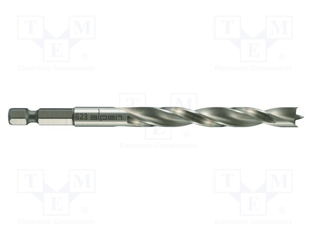 Drill bit; for wood; Ø: 4mm; L: 88mm; Kind of holder: 1/4" (E6,3mm)