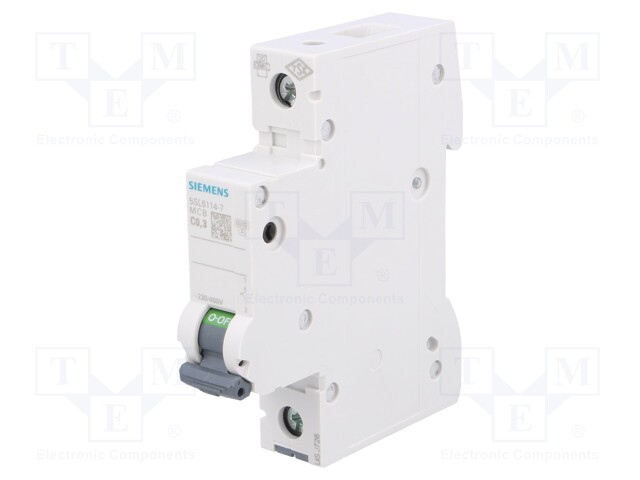 Circuit breaker; 230VAC; Inom: 300mA; Poles: 1; DIN; Charact: C; 6kA