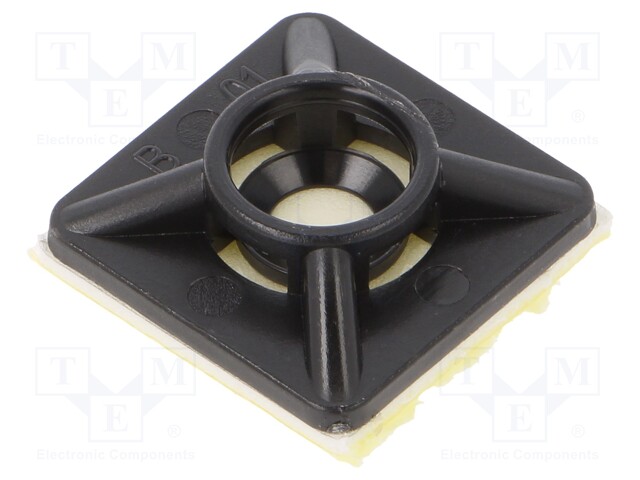 Holder; self-adhesive; polyamide; UL94V-2; black; Tie width: 3.6mm