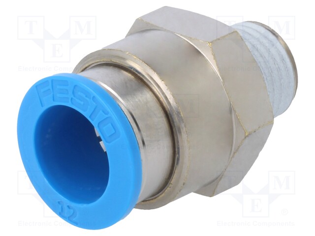 Push-in fitting; straight; Input thread: R 1/4" external; 12mm