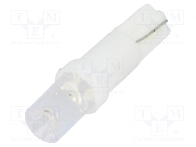 LED lamp; green; T5; Urated: 12VDC; 3.5lm; No.of diodes: 1; 0.24W