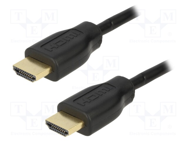 Cable; HDMI 1.4; HDMI plug,both sides; 3m; black