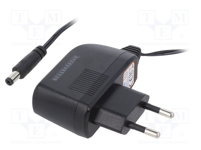 Power supply: switched-mode; volatage source; 5VDC; 1A; 5W; 73%