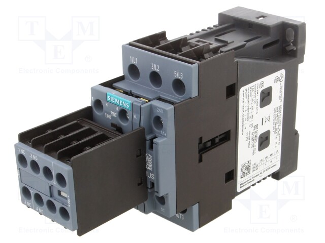 Relay Contactor, 3RT2 Series, 3PST-NO, 3P, 13 A, 11 kW, 690 VAC