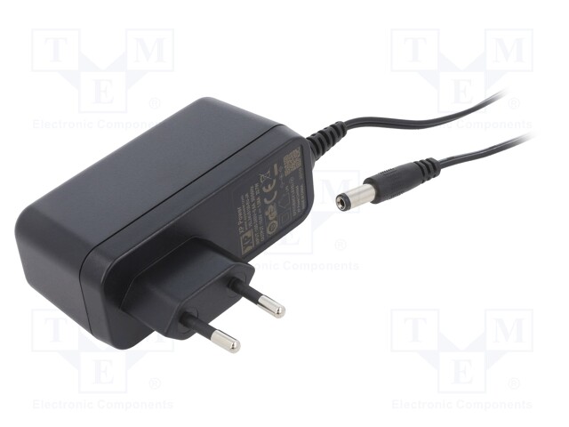 Power supply: switched-mode; voltage source; 15VDC; 1.6A; 24W