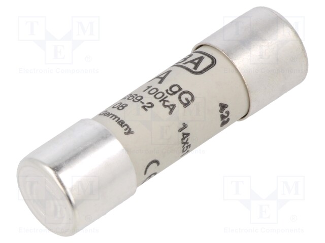 Fuse: fuse; gG; 16A; 690VAC; ceramic,cylindrical; 14x51mm