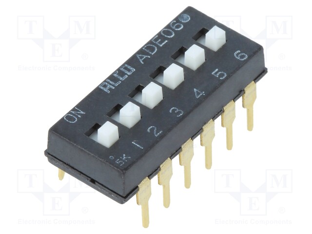 ADE06A04=6 POS DIP SWITCH