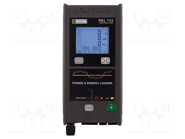 Meter: power logger; LCD; VAC: 10÷1000V; VDC: 100÷1000V; 0÷50°C