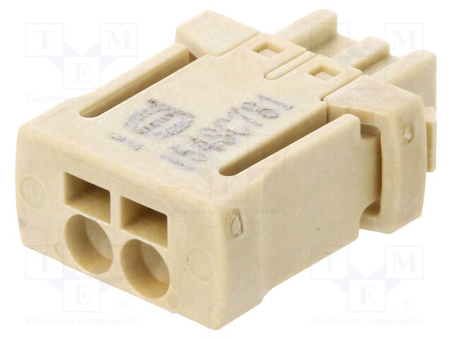 Plug; Connector: wire-board; har-flexicon; 2.54mm; ways: 2; tinned