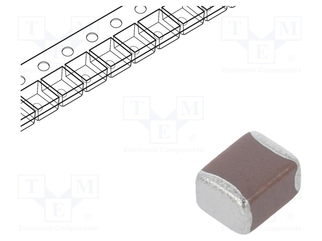 Capacitor: ceramic; 1uF; 100VDC; X7R; ±10%; SMD; 1210