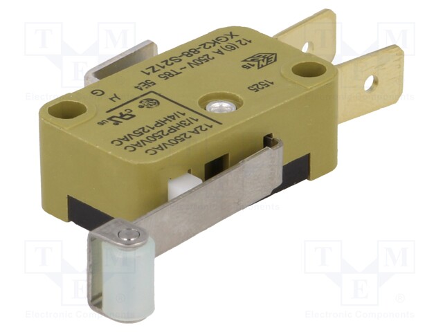 Microswitch SNAP ACTION; with lever (with roller); SPDT; Pos: 2