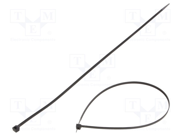 Cable tie; L: 430mm; W: 4.8mm; polyamide; 80N; black; Ømax: 122.5mm