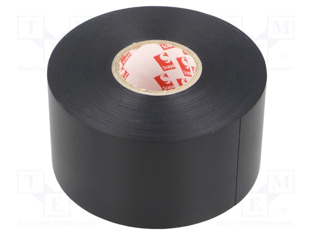 Tape: electrical insulating; W: 50mm; L: 33m; D: 0.18mm; black; 180%