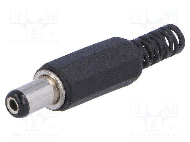 Plug; DC supply; female; 5,5/2,1mm; 5.5mm; 2.1mm; for cable; 9mm