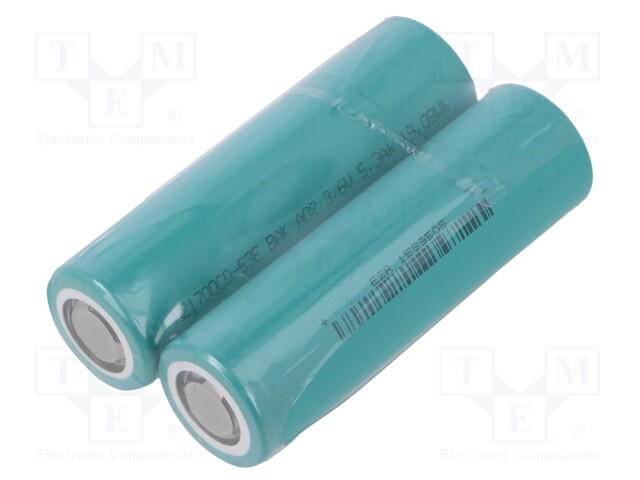 Re-battery: Li-Ion; 21700; 3.6V; 5300mAh; Ø21.45x70.75mm; 10.3A