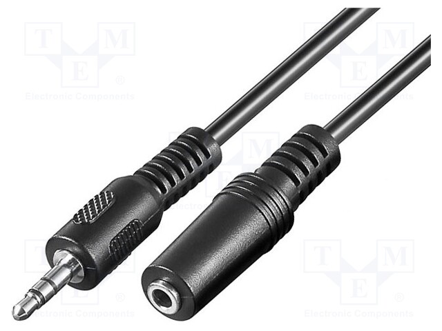 Cable; Jack 3.5mm socket,Jack 3.5mm plug; 5m