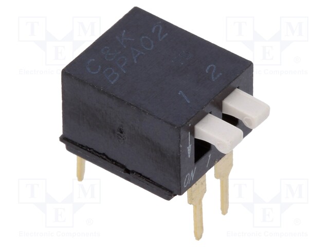 Switch: DIP-SWITCH; Poles number: 2; OFF-ON; 0.025A/24VDC; Pos: 2