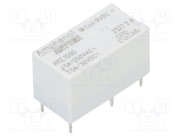 Relay: electromagnetic; SPDT; Ucoil: 9VDC; 5A; 5A/250VAC; 5A/30VDC