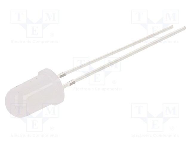 LED; 5mm; white warm; 4200÷5800mcd; 30°; 20mA; 2.7÷3.4V; 2700K