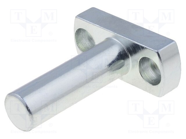 Mounting base; V: pin; D: 15mm; W: 20mm; H: 47.5mm; steel; zinc