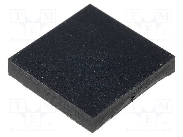 Self-adhesive foot; black; rubber; Y: 12.7mm; X: 12.7mm; Z: 2.3mm