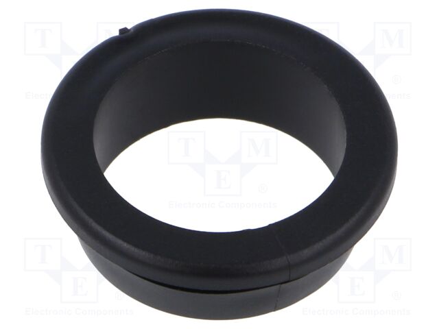 Grommet; Ømount.hole: 22mm; Øhole: 18mm; black; PVC; 16217