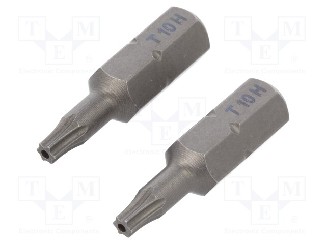 Screwdriver bit; Torx® with protection; T10H; Overall len: 25mm